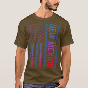 Blauwe Rode Vlag New Mexico T-shirt