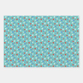 Blauwe rode witte sterren inpakpapier vel (Voorkant 3)