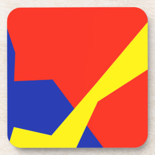 Blauwe rode witte vlag bier onderzetter