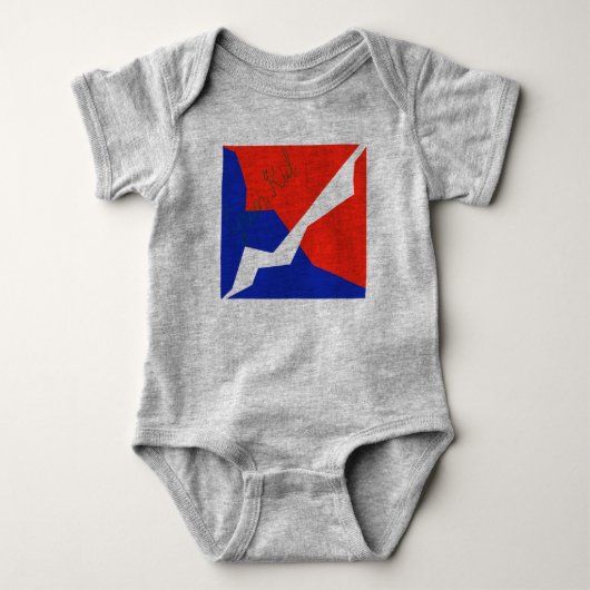 Blauwe rode witte vlag romper (Voorkant)