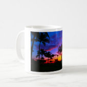 Blauwe Rode Zonnezon Exotische Hawaiian Beach Palm Koffiemok (Voorkant links)