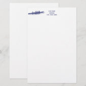 Blauwe roerroeiers, team voor watersport briefpapier (Voorkant / Achterkant)