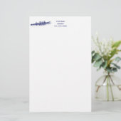 Blauwe roerroeiers, team voor watersport briefpapier (Staand voorkant)