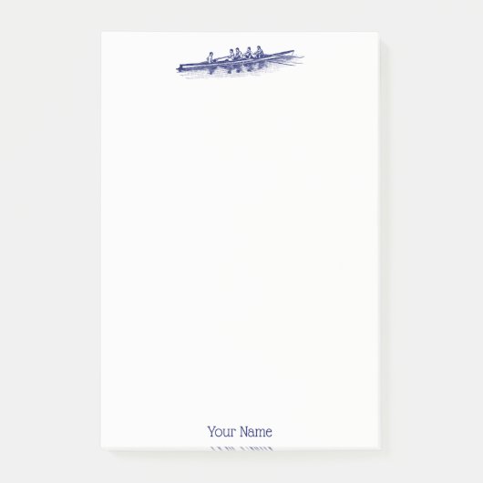 Blauwe roerroeiers, team voor watersport post-it® notes (Voorkant)