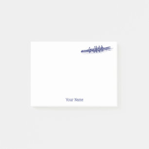 Blauwe roerroeiers, team voor watersport post-it® notes