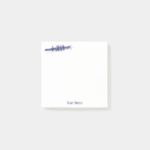 Blauwe roerroeiers, team voor watersport post-it® notes