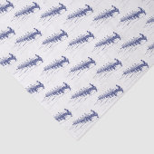 Blauwe roerroeiers, team voor watersport tissuepapier (Detail)