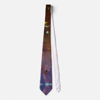 Blauwe roestige grunge stijl stropdas