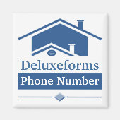 Blauwe rog magneet (Voorkant)