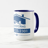 Blauwe rog mok (Voorkant rechts)