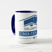 Blauwe rog mok (Voorkant links)