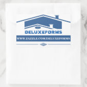 Blauwe rog rechthoekige sticker (Tas)