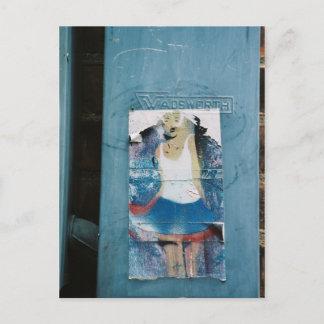 Blauwe rok briefkaart