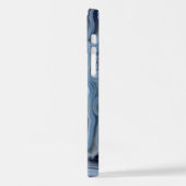 Blauwe rokerige agaat geode iPhone hoesje (Linkerkant)