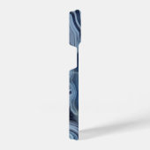 Blauwe rokerige agaat geode iPhone hoesje (Rechterkant)