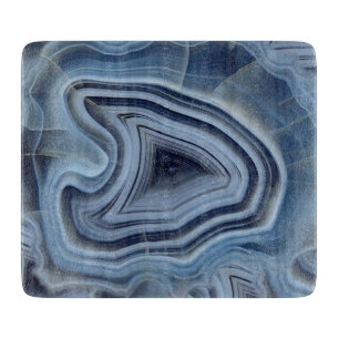 Blauwe rokerige agaat geode snijplank
