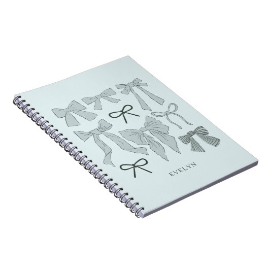 Blauwe romantische bogen notitieboek (Rechterzijde)