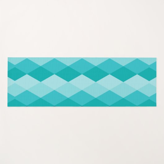 blauwe rombus yogamat (Voorkant (horizontaal))