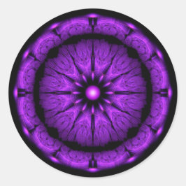 Blauwe ronde smakelijke ornament ronde sticker