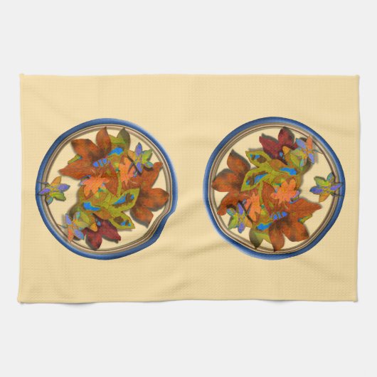 Blauwe, ronde ventilatoren theedoek (Horizontaal)