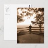 Blauwe rondtrekgebergte briefkaart (Voorkant / Achterkant)