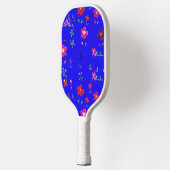 Blauwe roodbaardzadelpil pickleball paddle (Links)