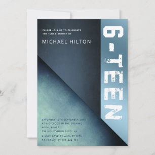 Blauwe roodkleurblok zoete zestien kaart