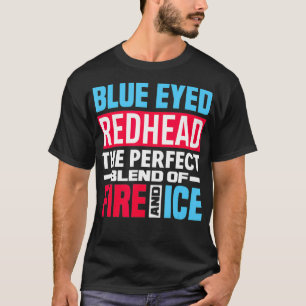 Blauwe roodroodroodovervloeiing van vuurijs - grap t-shirt