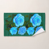 Blauwe roos blauwe bloemen bad handdoek (Handdoek)