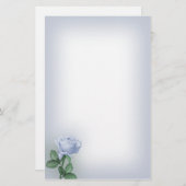 Blauwe Roos Briefpapier (Voorkant / Achterkant)