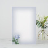 Blauwe Roos Briefpapier (Staand voorkant)
