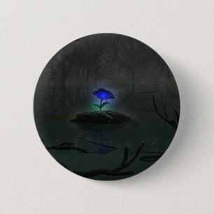 Blauwe Roos Button