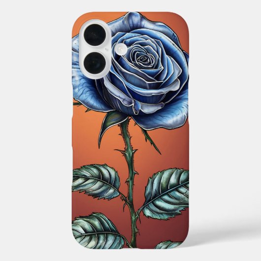 Blauwe roos Case-Mate iPhone case (Achterkant)