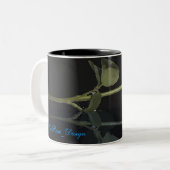 Blauwe Roos Floral Pattern Mok (Voorkant links)