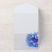 Blauwe roos-griep Alle in één bruiloft uitgenodigd All In One Uitnodiging (Buitenkant)