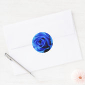 Blauwe roos sticker (Envelop)