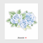 Blauwe Roos Sticker (Vel)