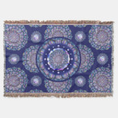 blauwe rosace deken (Voorkant)