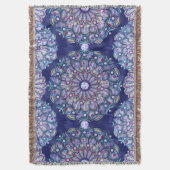 blauwe rosace deken (Voorkant Verticaal)