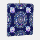 blauwe rosace keramisch ornament (Rechts)