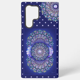 Blauwe rosace samsung galaxy hoesje