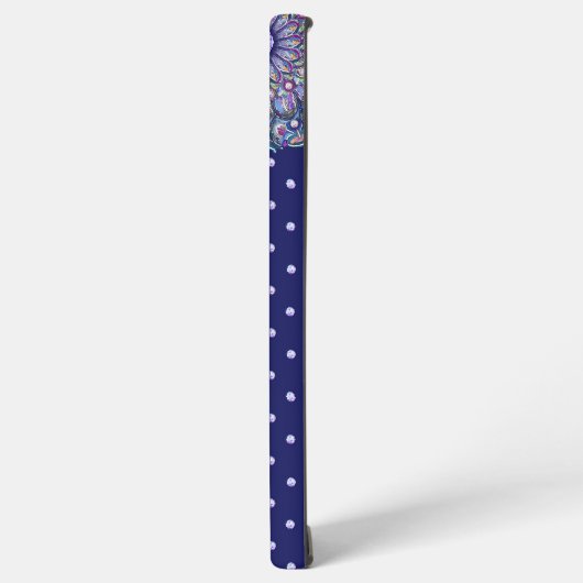 Blauwe rosace samsung galaxy hoesje (Linkerkant)