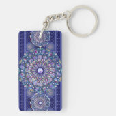 blauwe rosace sleutelhanger (achterkant)