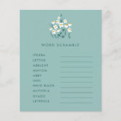 Blauwe roze baby shower roomvlies flyer (Voorkant)