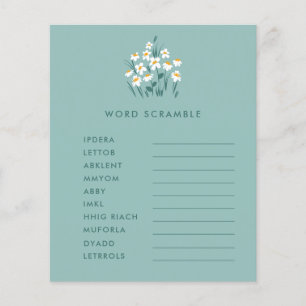 Blauwe roze baby shower roomvlies flyer