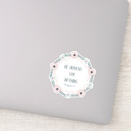 Blauwe roze Bijbel Verse Angst Sticker