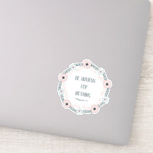 Blauwe roze Bijbel Verse Angst Sticker