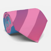 Blauwe roze kleurenStropdas in tekening design Stropdas (Opgerold)