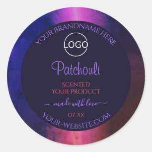 Blauwe roze Paarse marmer Modern Product Labels Lo