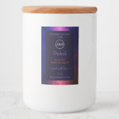 Blauwe roze Paarse marmer Modern Product Labels Lo Voedselcontainer Etiket (Voorkant)